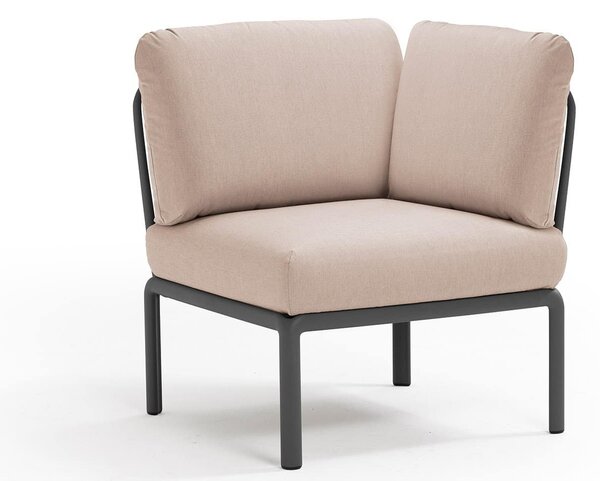 Fotoliu coltar de Exterior, Nardi - Komodo Elemento Angolo - Antracite canvas Sunbrella®