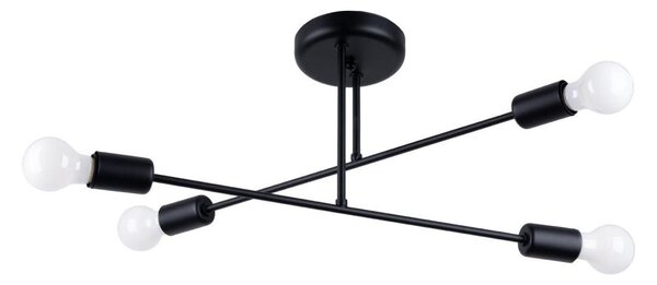 Lustră pe tijă Sollux SL.1451 NORAH 4xE27/15W/230V negru