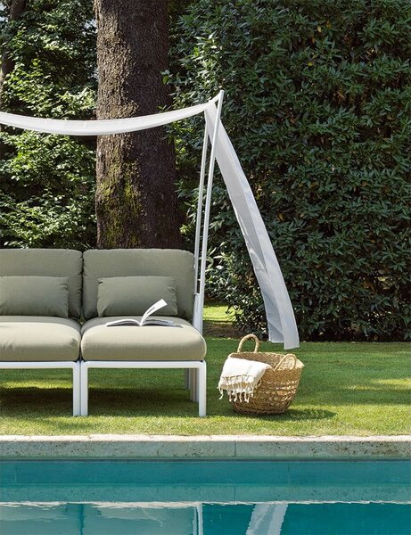 Fotoliu de Exterior cu o Cotiera Nardi - Komodo Elemento Terminale DX/SX - Agave canvas Sunbrella®