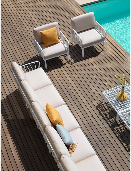 Fotoliu de Exterior cu o Cotiera Nardi - Komodo Elemento Terminale DX/SX - Agave canvas Sunbrella®
