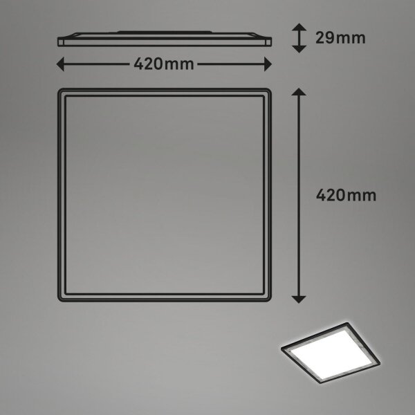 Plafonieră LED dimabilă Briloner 7459-414 FRAME LED/22W/230V 2700-6500K + telecomandă