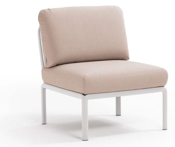 Fotoliu de Exterior fara Cotiera, Nardi - Komodo Elemento Centrale - Bianco canvas Sunbrella®