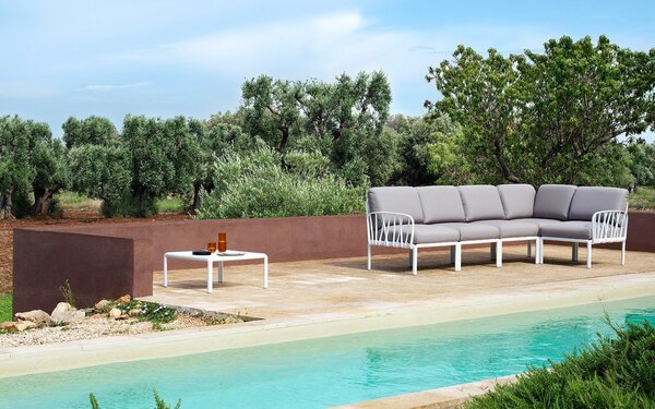 Fotoliu de Exterior cu o Cotiera Nardi - Komodo Elemento Terminale DX/SX - Agave canvas Sunbrella®