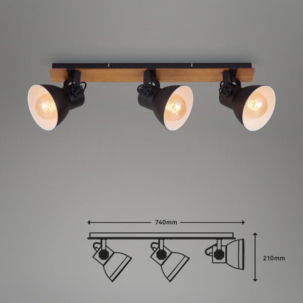Spot Briloner 2742-035 SPOTLIGHT 3xE27/40W/230V negru