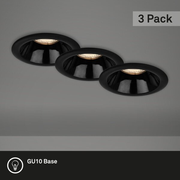 SET 3x corp de iluminat încastrat pentru baie Briloner 7042-035 1xGU10/9W/230V IP23