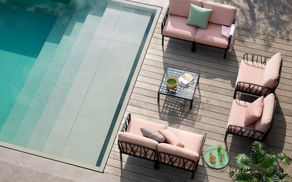 Fotoliu de Exterior cu o Cotiera Nardi - Komodo Elemento Terminale DX/SX - Agave canvas Sunbrella®