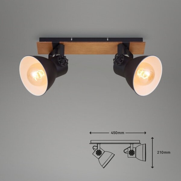 Spot Briloner 2742-025 SPOTLIGHT 2xE27/40W/230V negru