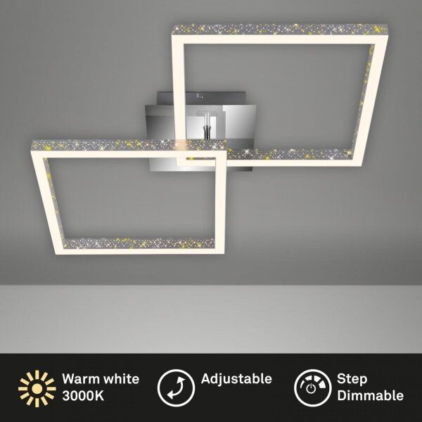 Plafonieră LED dimabilă Briloner 3751-019 FRAME LED/20W/230V crom