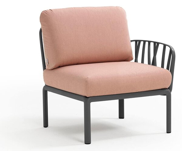 Fotoliu de Exterior cu o Cotiera Nardi - Komodo Elemento Terminale DX/SX - Antracite rosa quarzo