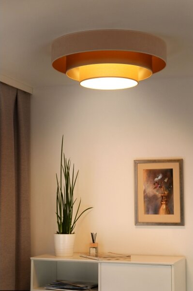 Plafonieră LED Duolla LUNETA LED/26W/230V d. 60 cm 4000K crem/bej