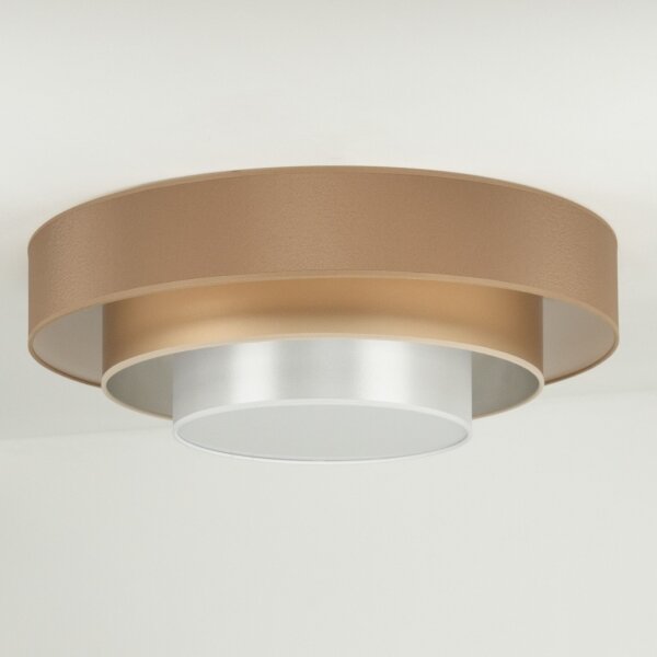 Plafonieră LED Duolla LUNETA LED/26W/230V d. 60 cm 4000K maro/auriu