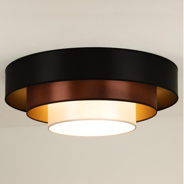 Plafonieră LED Duolla LUNETA LED/26W/230V d. 60 cm 4000K negru/cupru