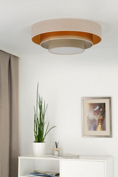 Plafonieră LED Duolla LUNETA LED/26W/230V d. 60 cm 4000K crem/bej