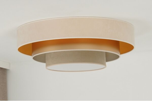 Plafonieră LED Duolla LUNETA LED/26W/230V d. 60 cm 4000K crem/bej