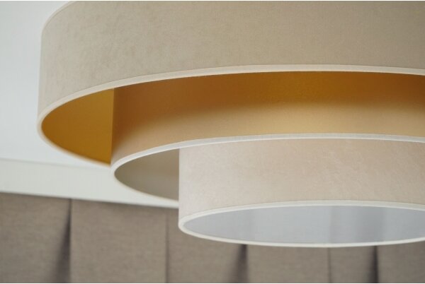 Plafonieră LED Duolla LUNETA LED/26W/230V d. 60 cm 4000K bej/auriu