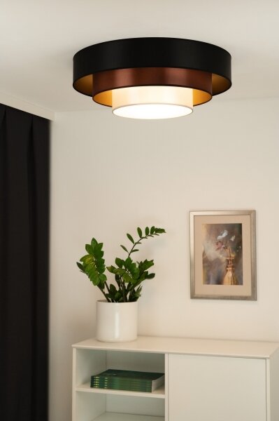 Plafonieră LED Duolla LUNETA LED/26W/230V d. 60 cm 4000K negru/cupru