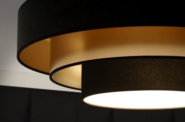 Plafonieră LED Duolla LUNETA LED/26W/230V d. 60 cm 4000K negru/auriu