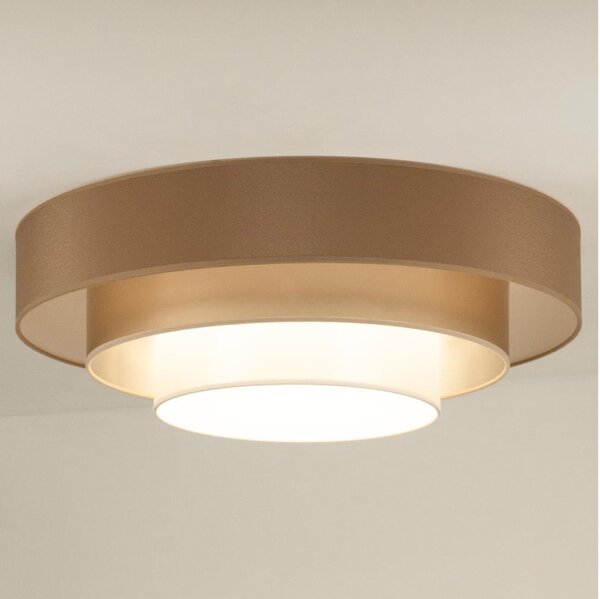 Plafonieră LED Duolla LUNETA LED/26W/230V d. 60 cm 4000K maro/auriu