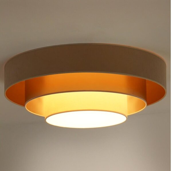 Plafonieră LED Duolla LUNETA LED/26W/230V d. 60 cm 4000K bej/auriu