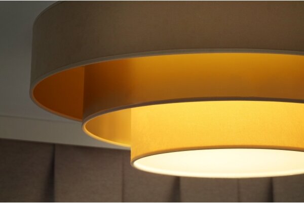 Plafonieră LED Duolla LUNETA LED/26W/230V d. 60 cm 4000K bej/auriu