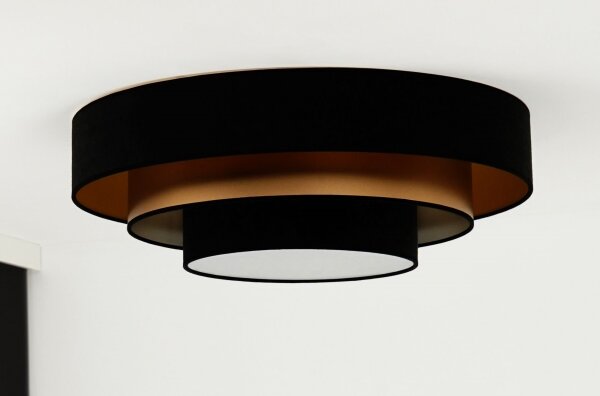 Plafonieră LED Duolla LUNETA LED/26W/230V d. 60 cm 4000K negru/auriu