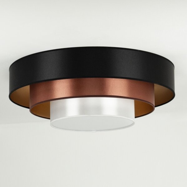 Plafonieră LED Duolla LUNETA LED/26W/230V d. 60 cm 4000K negru/cupru