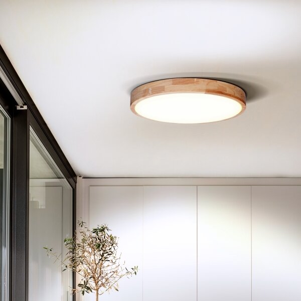 Solight WO8009 - Lampă LED SOLID OAK 48W/230V 3000-6500K pr. 39 cm + DO