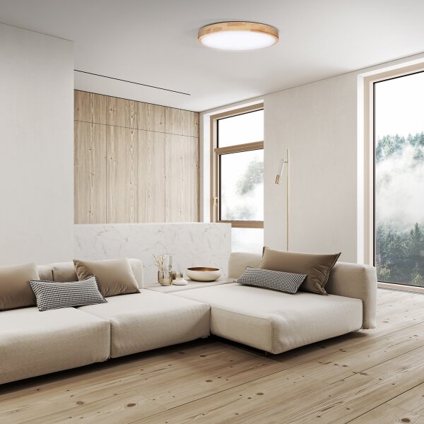 Solight WO8009 - Lampă LED SOLID OAK 48W/230V 3000-6500K pr. 39 cm + DO