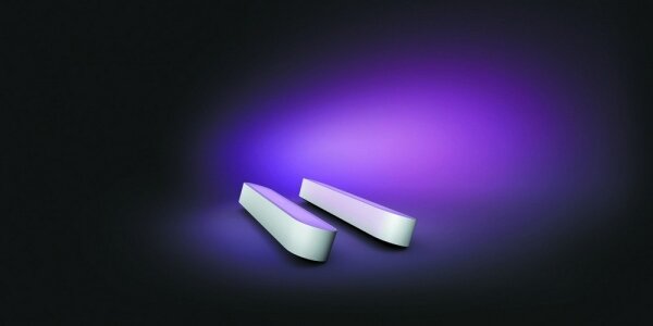Philips - Set 2x lampă de birou LED RGB Hue AMBIANCE dimabilă LED/6W/230V albă