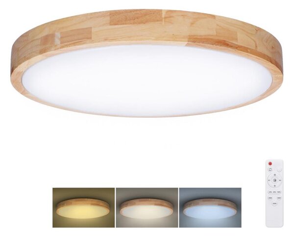 Solight WO8009 - Lampă LED SOLID OAK 48W/230V 3000-6500K pr. 39 cm + DO