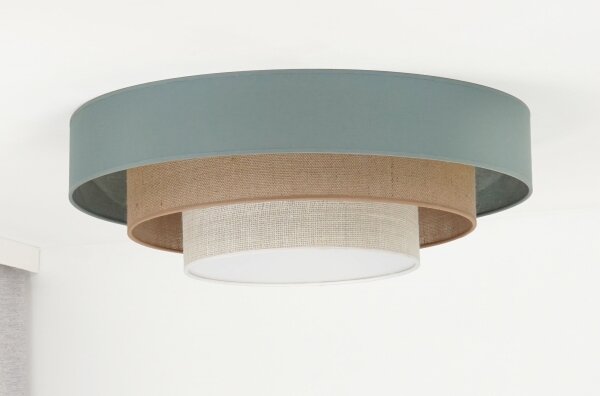 Plafonieră LED Duolla LUNETA LED/26W/230V d. 60 cm 4000K turcoaz/bej