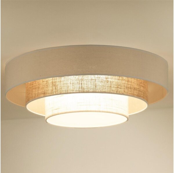 Plafonieră LED Duolla LUNETA LED/26W/230V d. 60 cm 4000K crem/maro