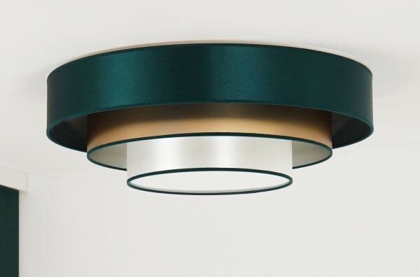 Plafonieră LED Duolla LUNETA LED/26W/230V d. 60 cm 4000K verde/auriu