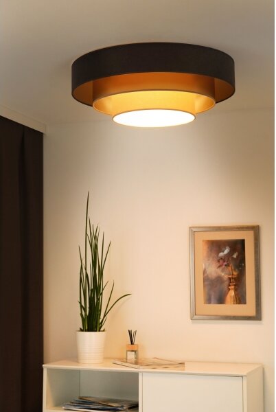 Plafonieră LED Duolla LUNETA LED/26W/230V d. 60 cm 4000K maro/auriu