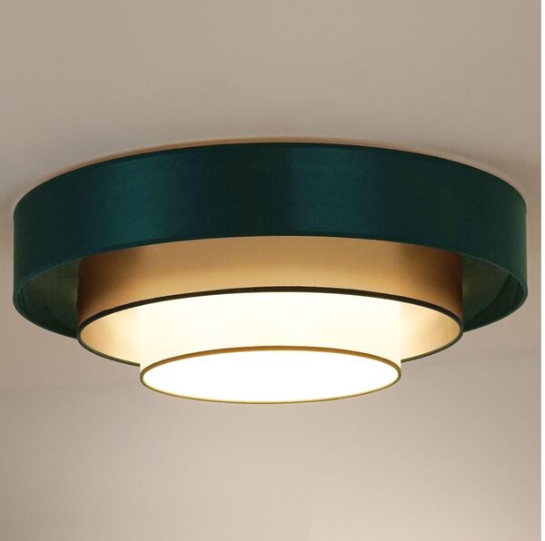 Plafonieră LED Duolla LUNETA LED/26W/230V d. 60 cm 4000K verde/auriu