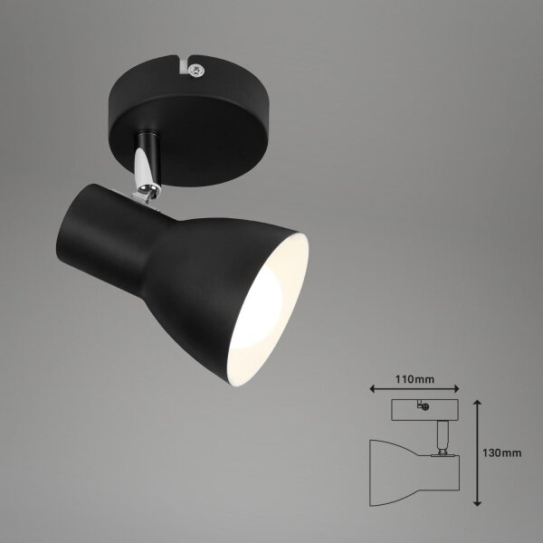 Spot de perete Briloner 10698889 1xE14/25W/230V negru