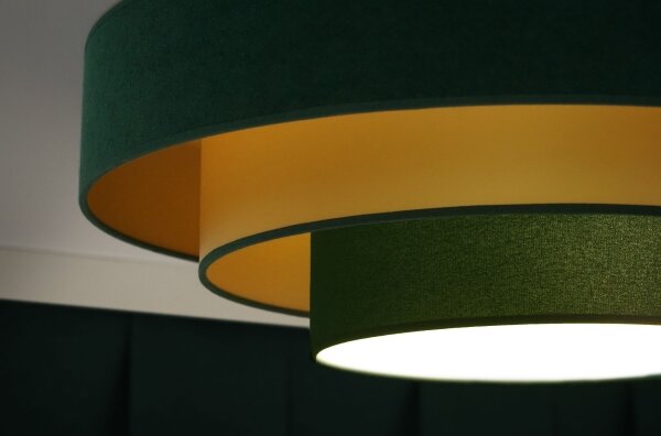 Plafonieră LED Duolla LUNETA LED/26W/230V d. 60 cm 4000K verde/auriu