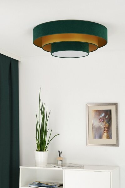 Plafonieră LED Duolla LUNETA LED/26W/230V d. 60 cm 4000K verde/auriu
