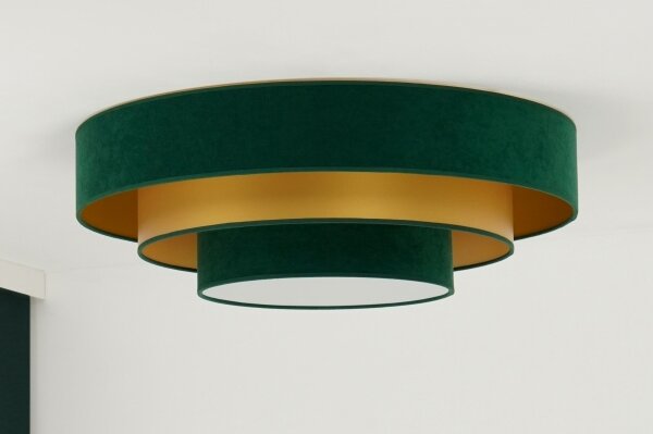 Plafonieră LED Duolla LUNETA LED/26W/230V d. 60 cm 4000K verde/auriu