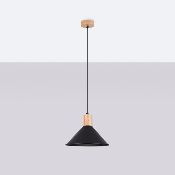 Lustră pe cablu Sollux SL.1320 JAGA 1xE27/15W/230V negru