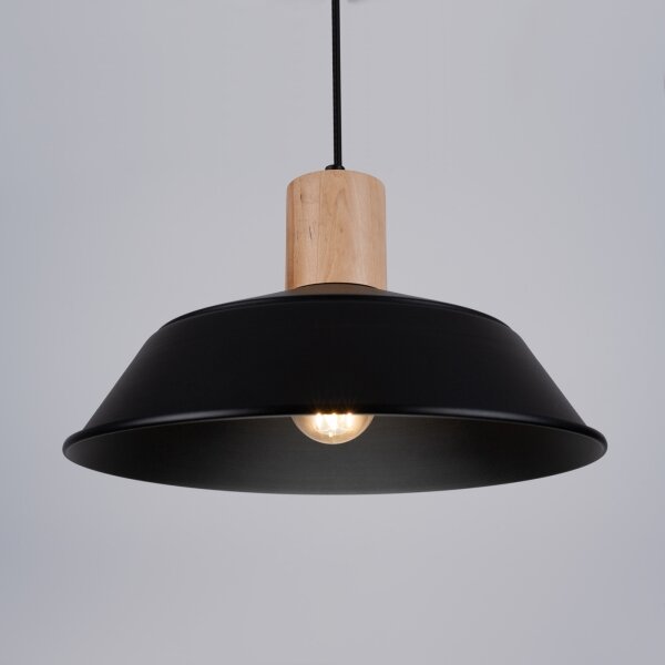 Lustră pe cablu Sollux SL.1322 FANO 1xE27/15W/230V negru