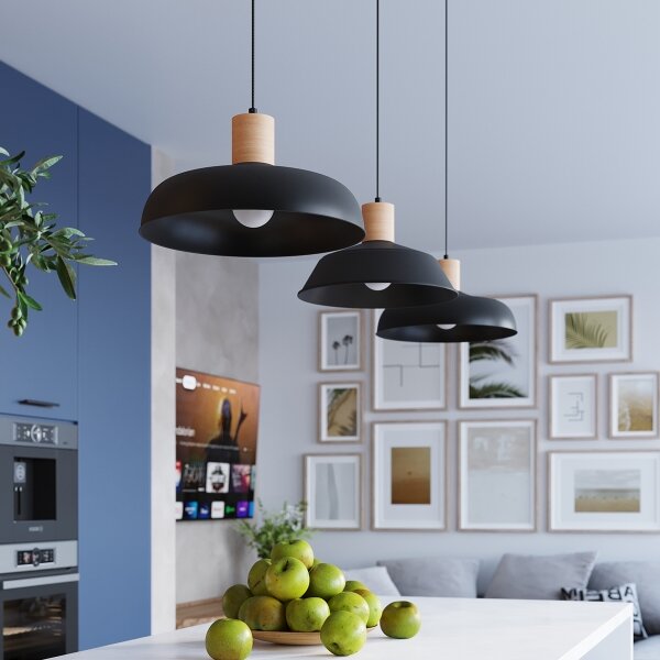 Lustră pe cablu Sollux SL.1322 FANO 1xE27/15W/230V negru