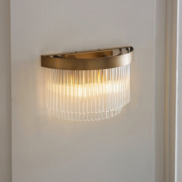 Endon 119125 - Aplica de perete CLERMONT, 2x E14, 6W, 230V, alamă