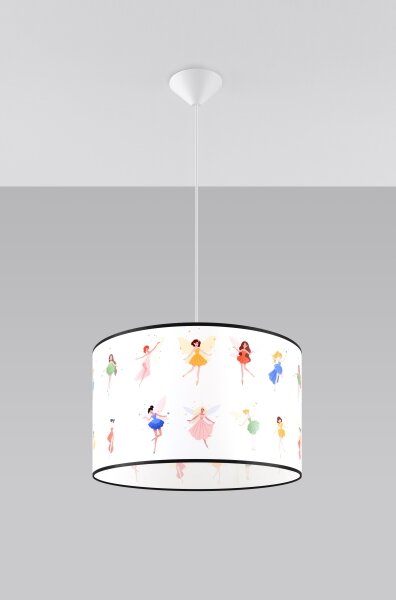 Lustră pe cablu pentru copii Sollux SL.1417 FAIRY 1xE27/15W/230V d. 40 cm