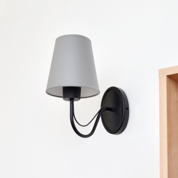Lampă de perete MALBO 1xE27/15W/230V gri/negru