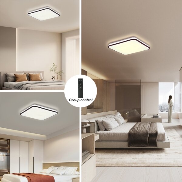 Brilagi - Plafonieră LED dimmabilă SMART/24W/230V 43x43 cm Wi-Fi Tuya + telecomandă