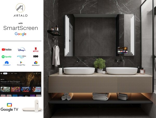 Oglindă LED cu iluminare M18 premium