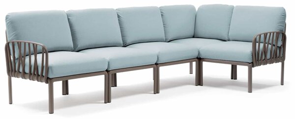 Canapea Modulara Exterior Nardi - Komodo 5 - Tortora ghiaccio Sunbrella®