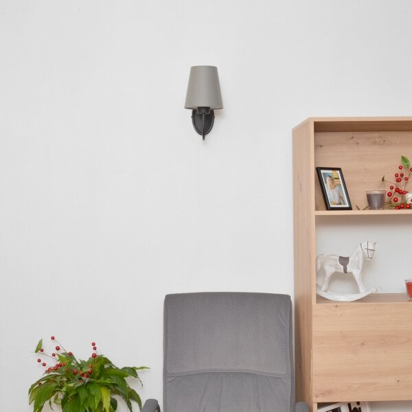 Lampă de perete MALBO 1xE27/15W/230V gri/negru