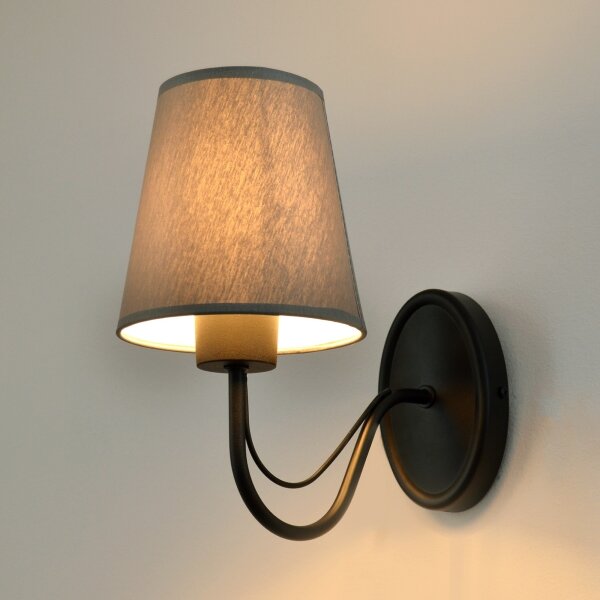 Lampă de perete MALBO 1xE27/15W/230V gri/negru